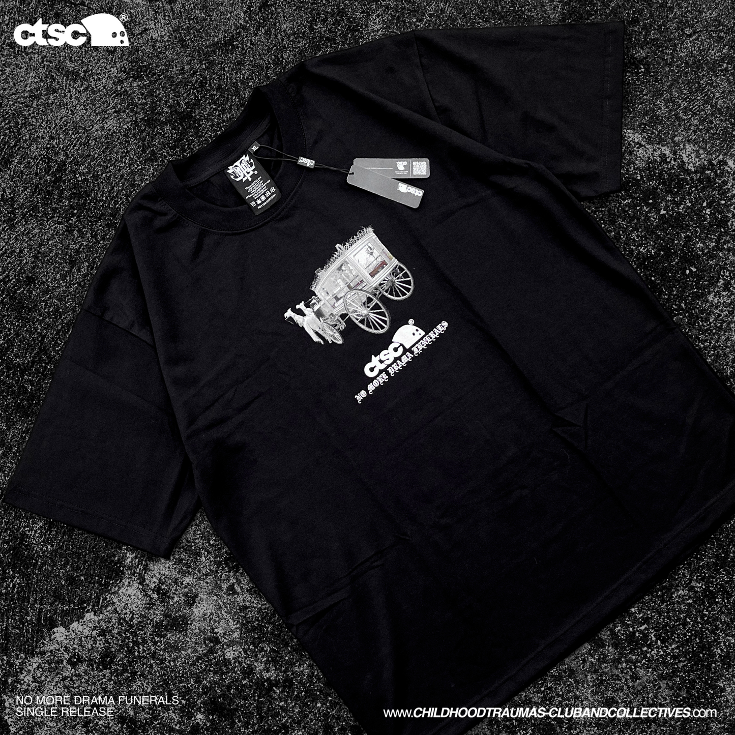 NO MORE DRAMA FUNERALS T-SHIRT